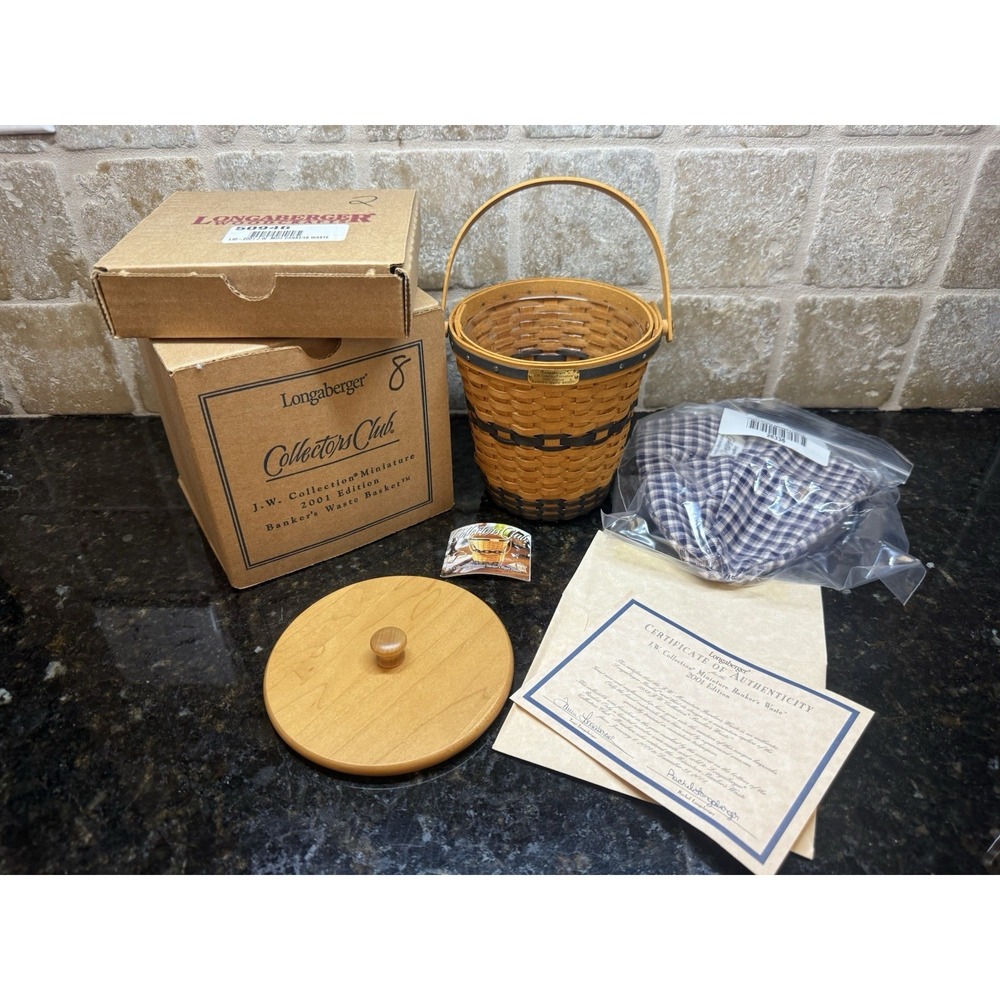 Longaberger Collectors Club JW Miniature 2001-2002 Berry Basket Combo NEW